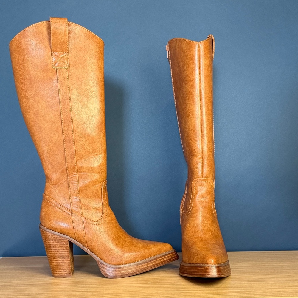 Dolls Kill / Widow Women’s Tall Leather Western Heel Boots